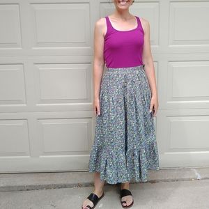 1990's BARDEHLE calico floral tiered skirt 90's S
